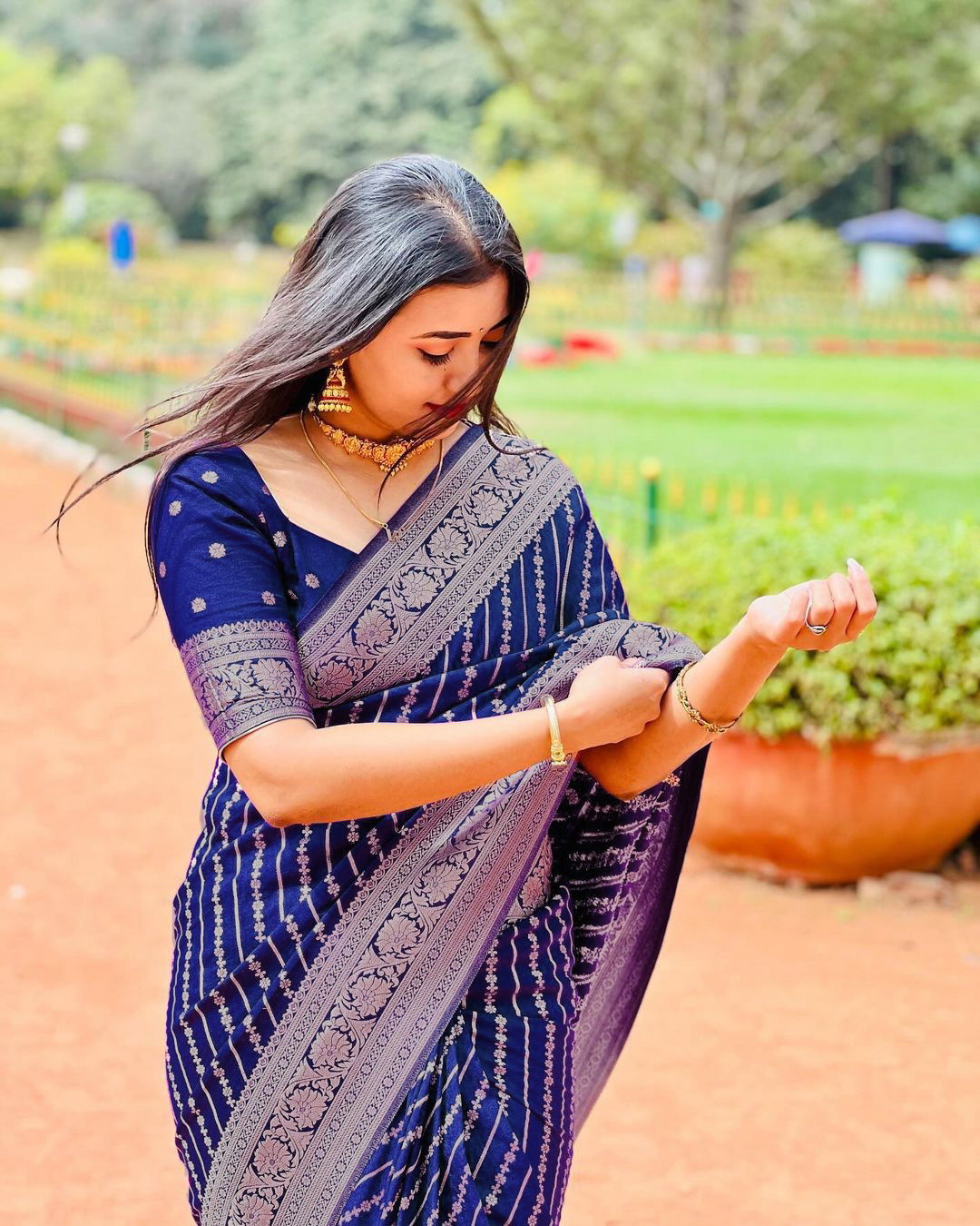 AD 1556 Designer Soft Banarasi Silk Sarees Wholesale Shop In Surat